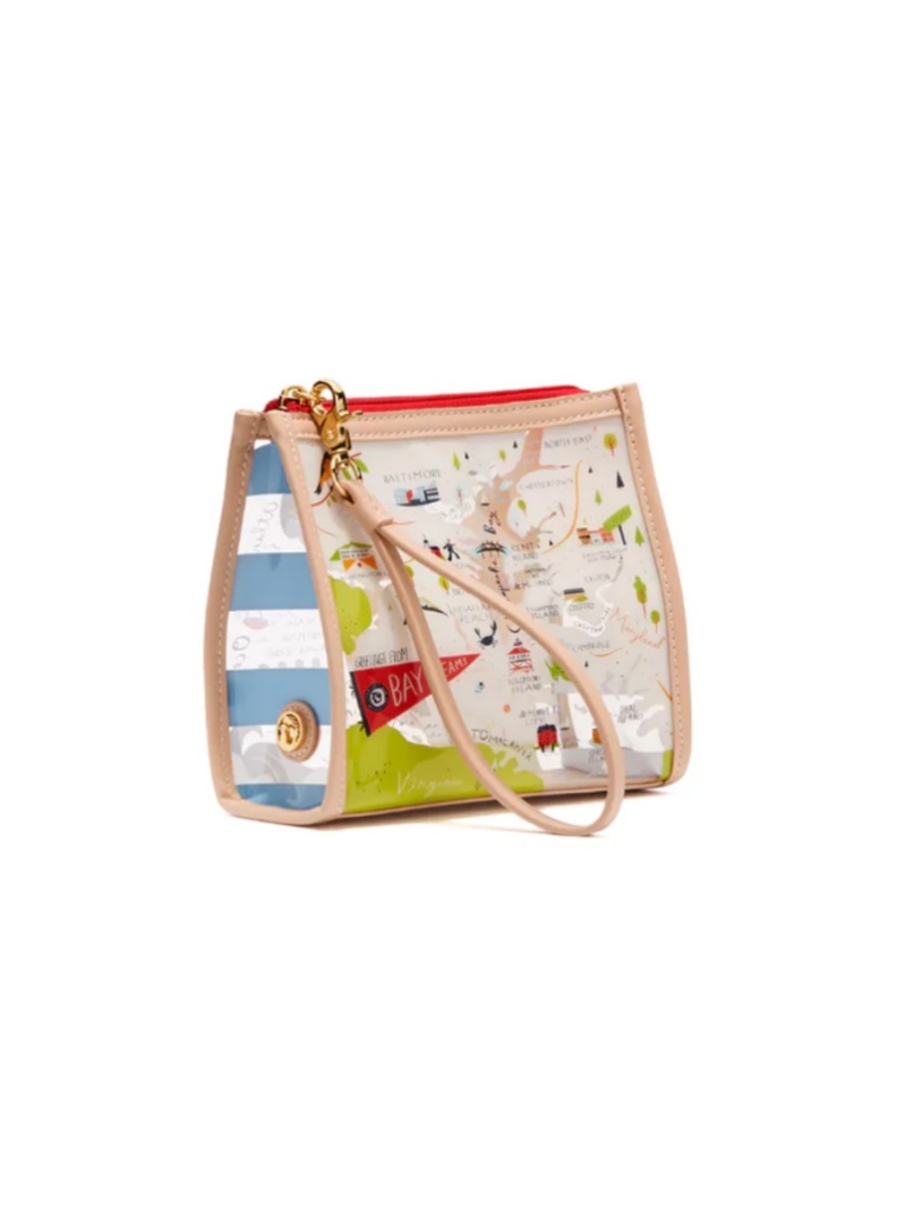 Spartina Bay Dreams Clear Beach Wristlet